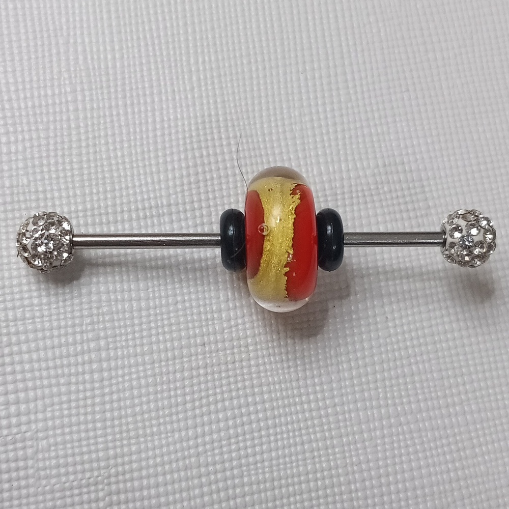 Trollbeads Beads Red Root Chakra Gold Glass Murano Silver 925 Bead